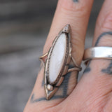 Vintage Sterling Mother Of Pearl Ring 6