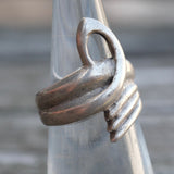 Vintage Sterling Silver Modernist Ring 4.5