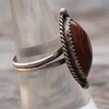 Vintage Sterling Shell Ring 7.5