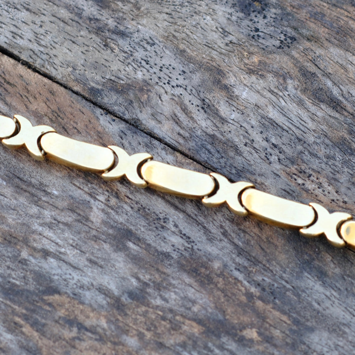 Vintage 14K Gold X Bracelet 7" 21.6 Grams