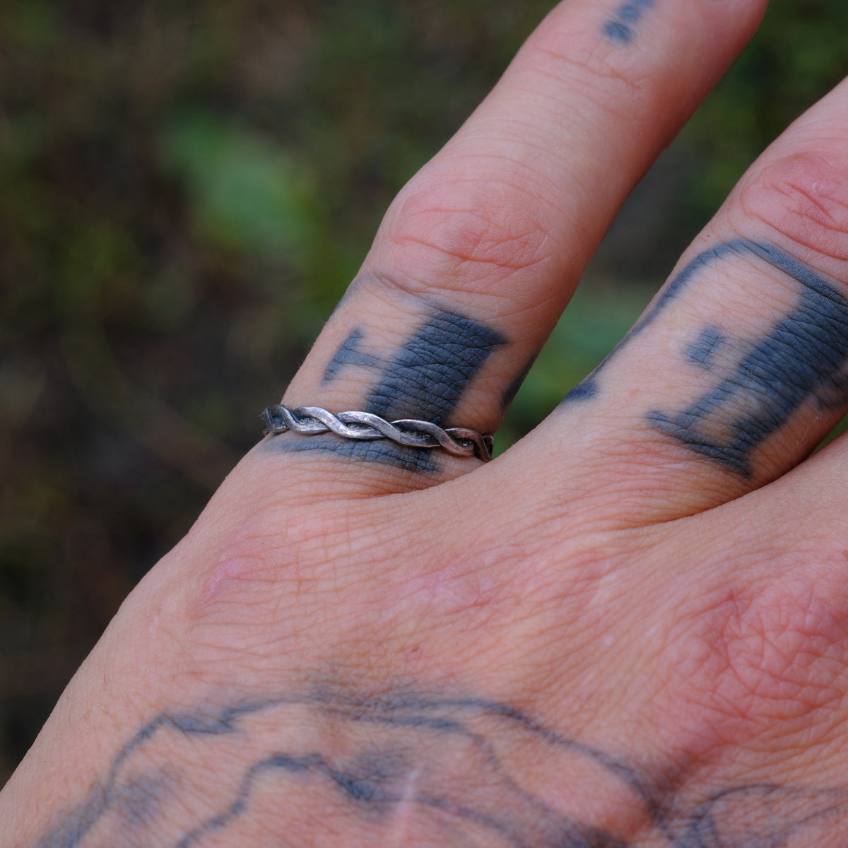 Vintage Sterling Braided Band 7.75