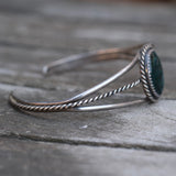 Vintage Sterling Abalone Cuff