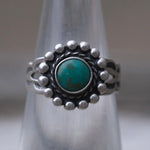 Vintage Sterling Turquoise Ring 3.75