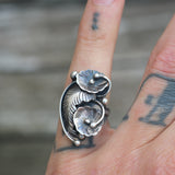 Vintage Sterling Silver Leaf Ring 5.5