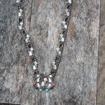 Vintage Sterling Zuni Hummingbird Squash Blossom Necklace 28"