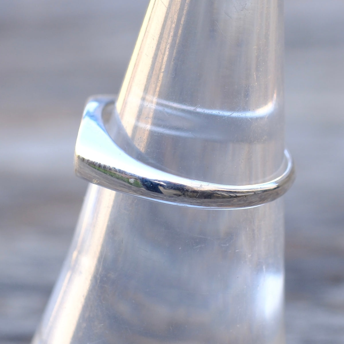 Vintage Sterling Silver Skinny Signet Ring 6.75