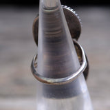 Vintage Sterling Mother Of Pearl and Turquoise Ring 4.5