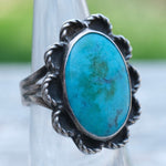 Vintage Sterling Turquoise Ring 5.75