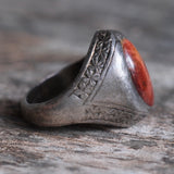 Vintage Sterling Tigers Eye Signet Ring 8.25