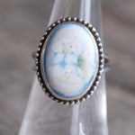 Vintage Sterling Howlite Ring 5.75