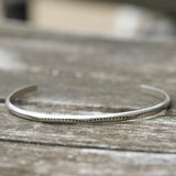 Vintage Sterling Silver Stamped Cuff