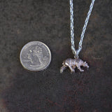 Vintage Sterling Grizzly Bear Necklace