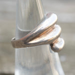 Vintage Sterling Silver Modernist Ring 6.25