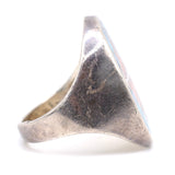 Vintage Sterling Turquoise and Coral Inlay Ring 8