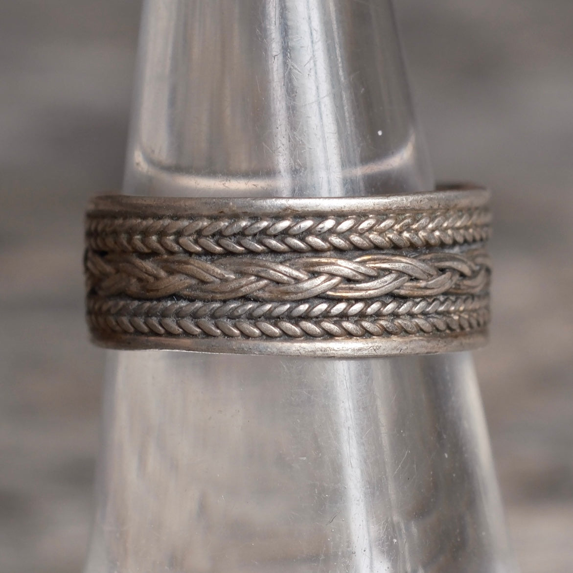 Vintage Sterling Silver Braided Band Ring 6.5