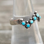Vintage Sterling Turquoise Band 7.5