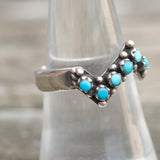 Vintage Sterling Turquoise Band 7.5