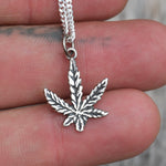Vintage Sterling Silver Sweet Leaf Necklace