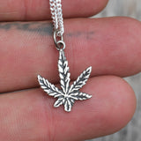 Vintage Sterling Silver Sweet Leaf Necklace
