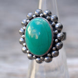 Vintage Sterling Faux Turquoise Ring 5
