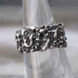 Vintage Sterling Silver Textured Band Ring 5