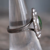 Vintage Sterling Turquoise Dotted Ring 6