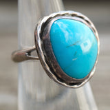 Vintage Sterling Turquoise Ring 5.25
