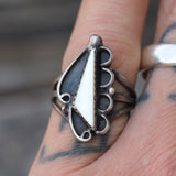 Vintage Sterling Mother Of Pearl Ring 6.5