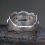Vintage Sterling 3-Stone Turquoise Band 6.75