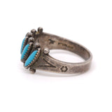 Vintage Sterling Turquoise Band 5.75