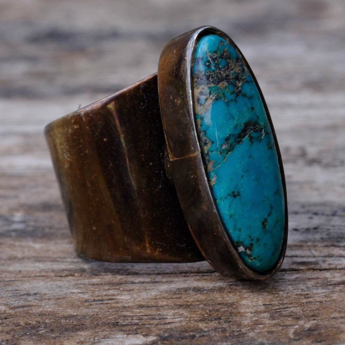 Vintage Sterling Turquoise Ring 7