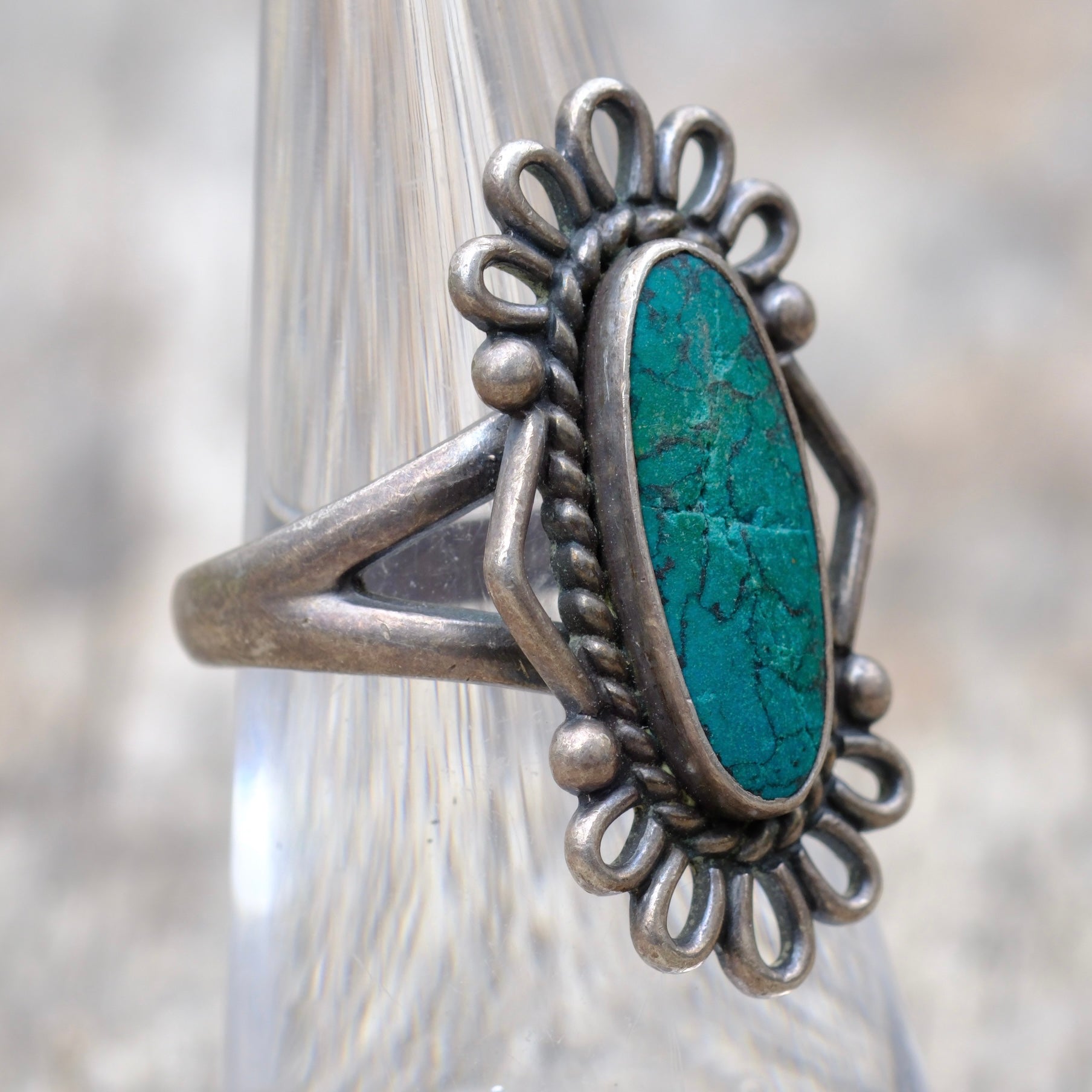 Vintage Sterling Turquoise Ring 6