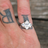Vintage Sterling CZ Cocktail Ring 6
