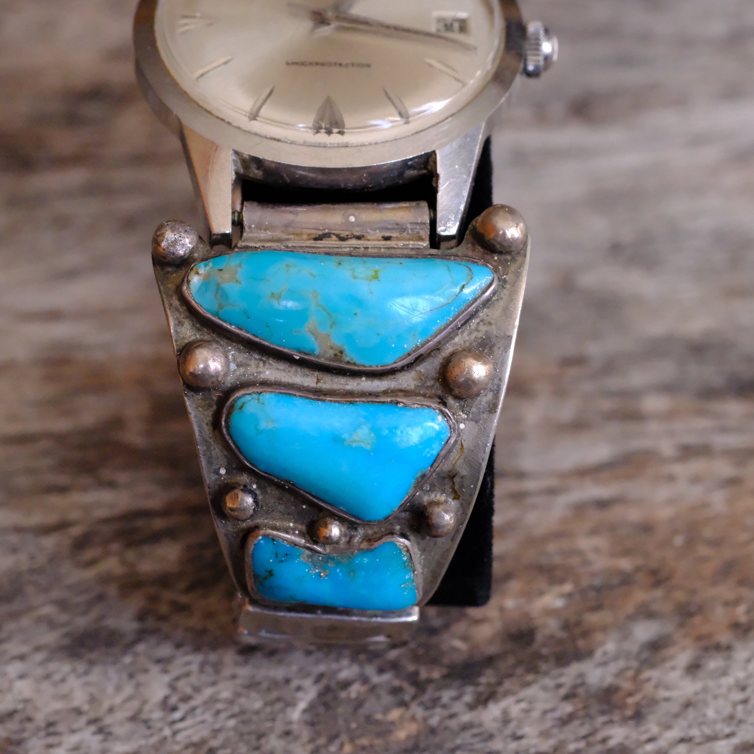 Vintage Sterling 7-Stone Turquoise Watch