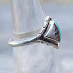 Vintage Sterling Zuni Inlay Band 7