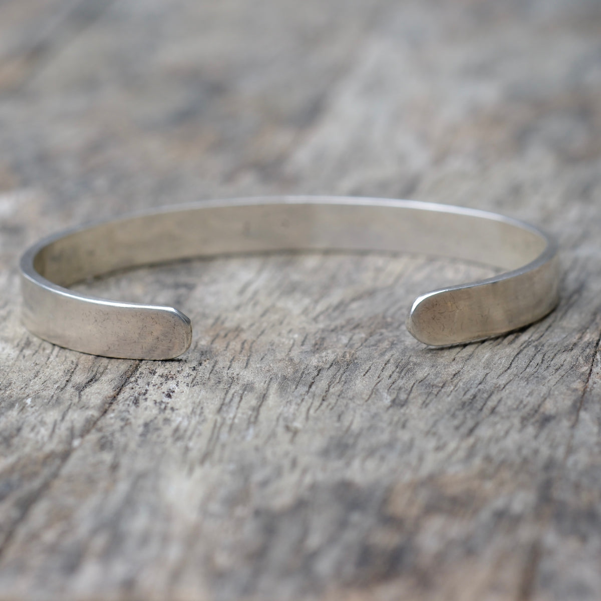 Vintage Sterling Silver Stamped Cuff Bracelet