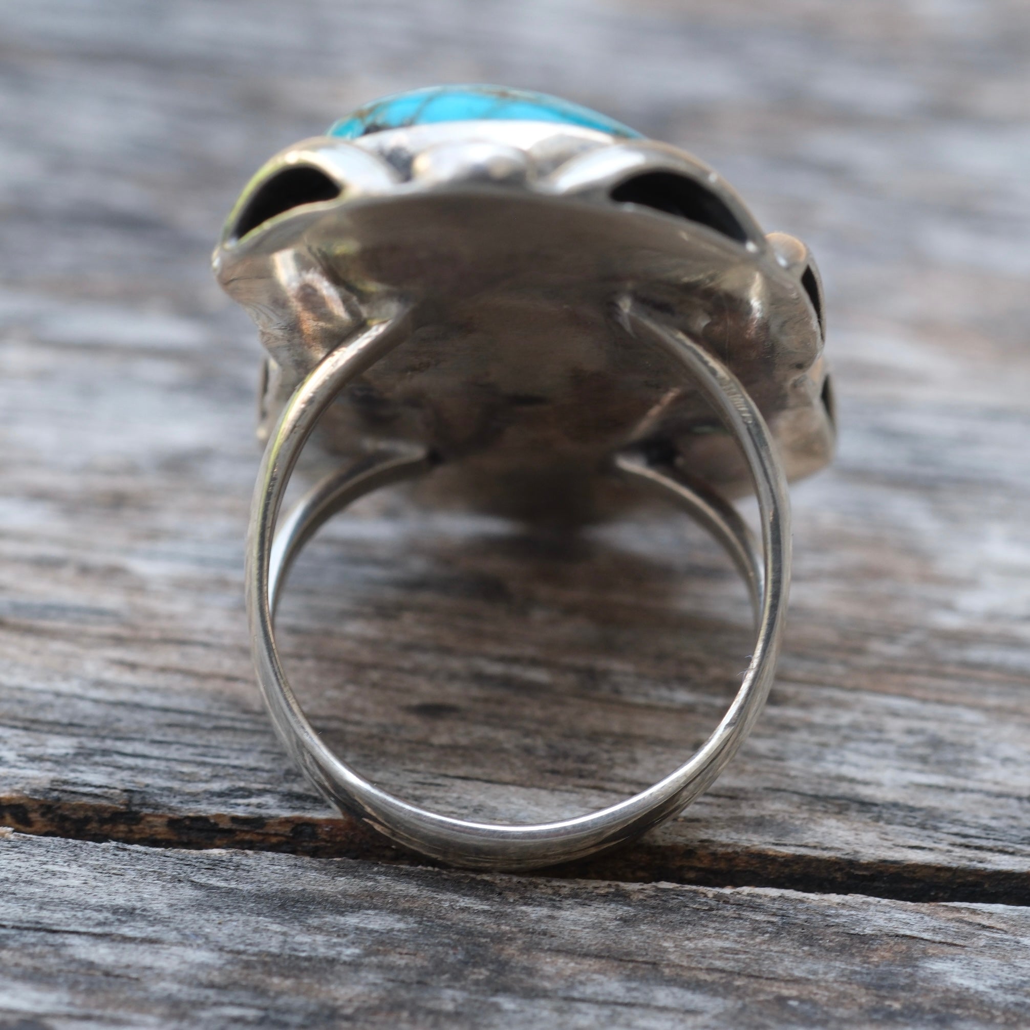 MASSIVE 2-Stone Turquoise Ring 13