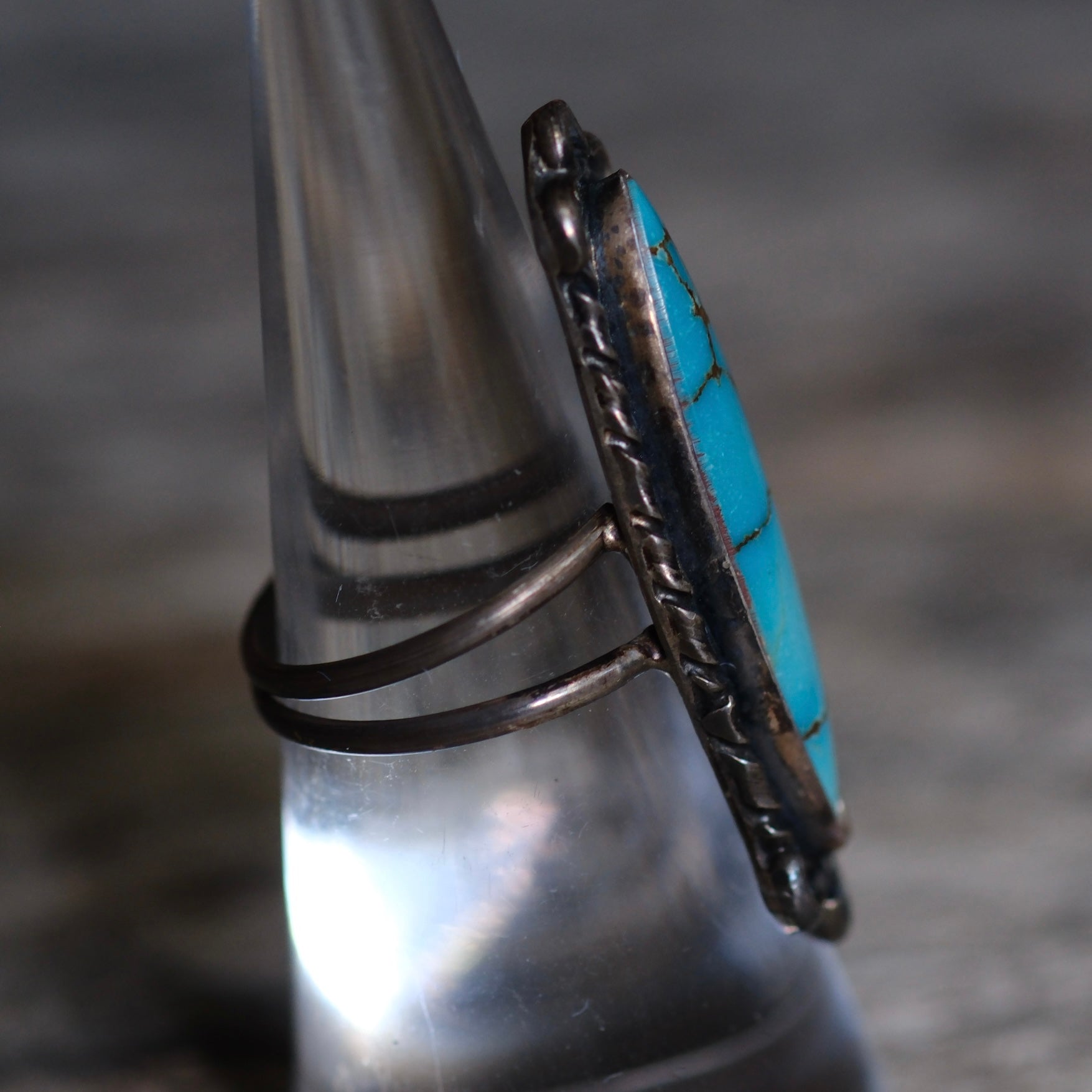 Vintage Sterling Turquoise Ring 6
