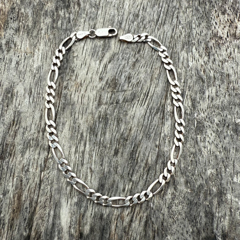 Vintage Sterling Figaro Chain Bracelet