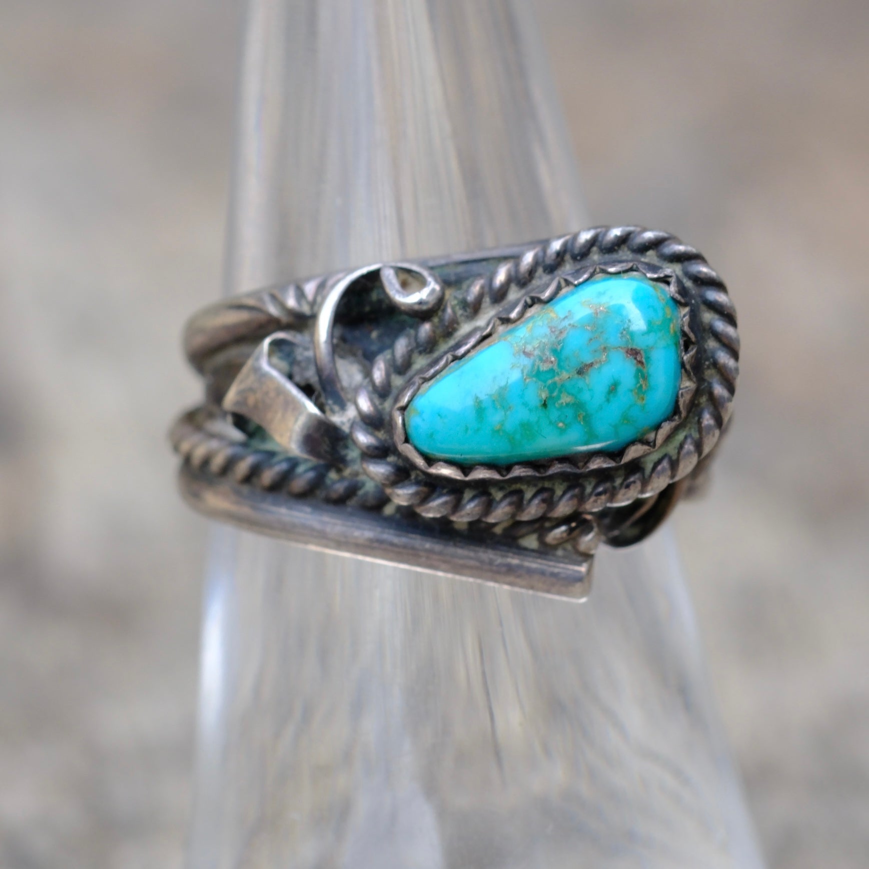 Vintage Sterling Turquoise Ring 7