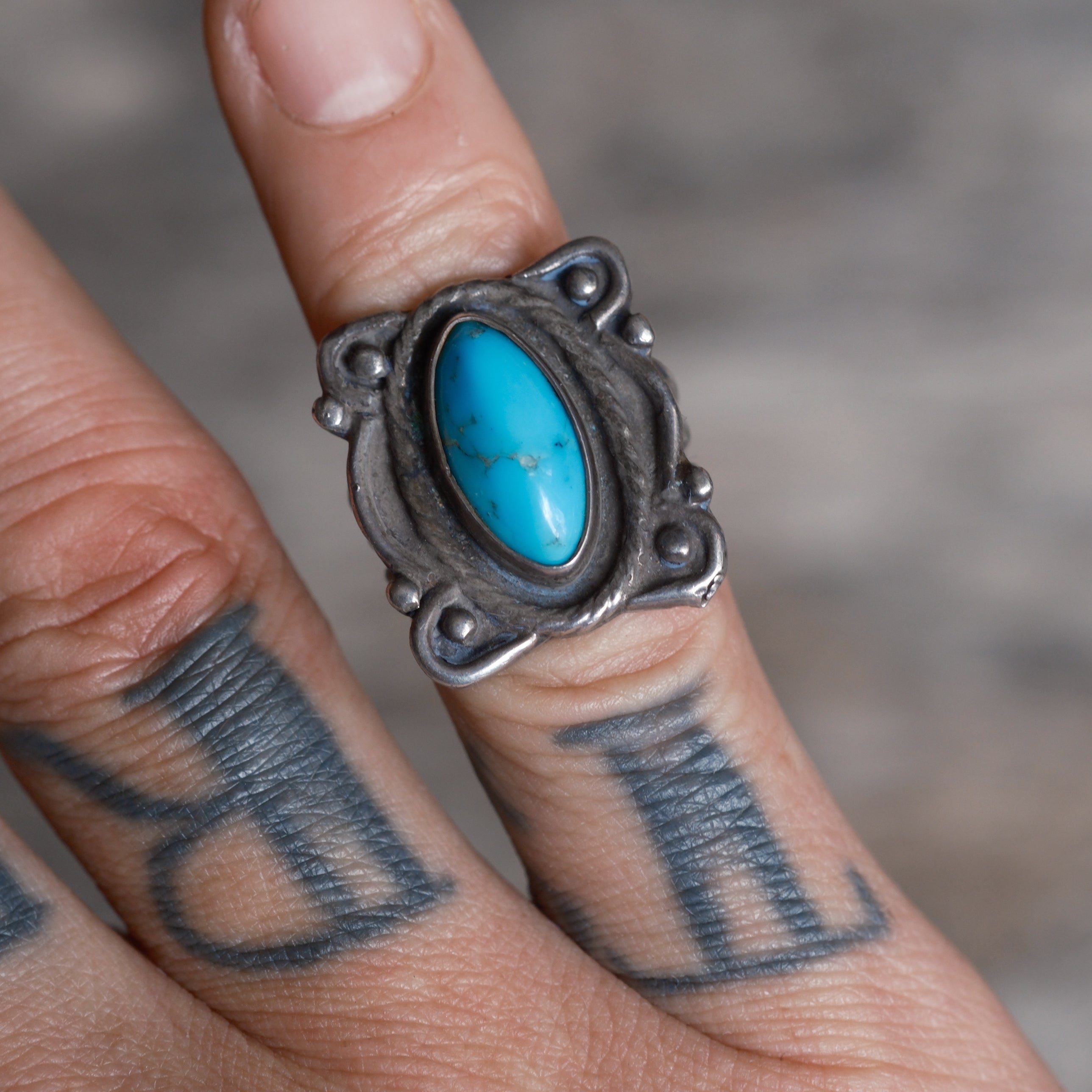 Vintage Sterling Turquoise Ring 3