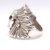 Vintage Sterling Big Chief Ring 9