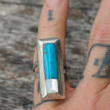 Vintage Sterling Turquoise and MOP Inlay Ring 5