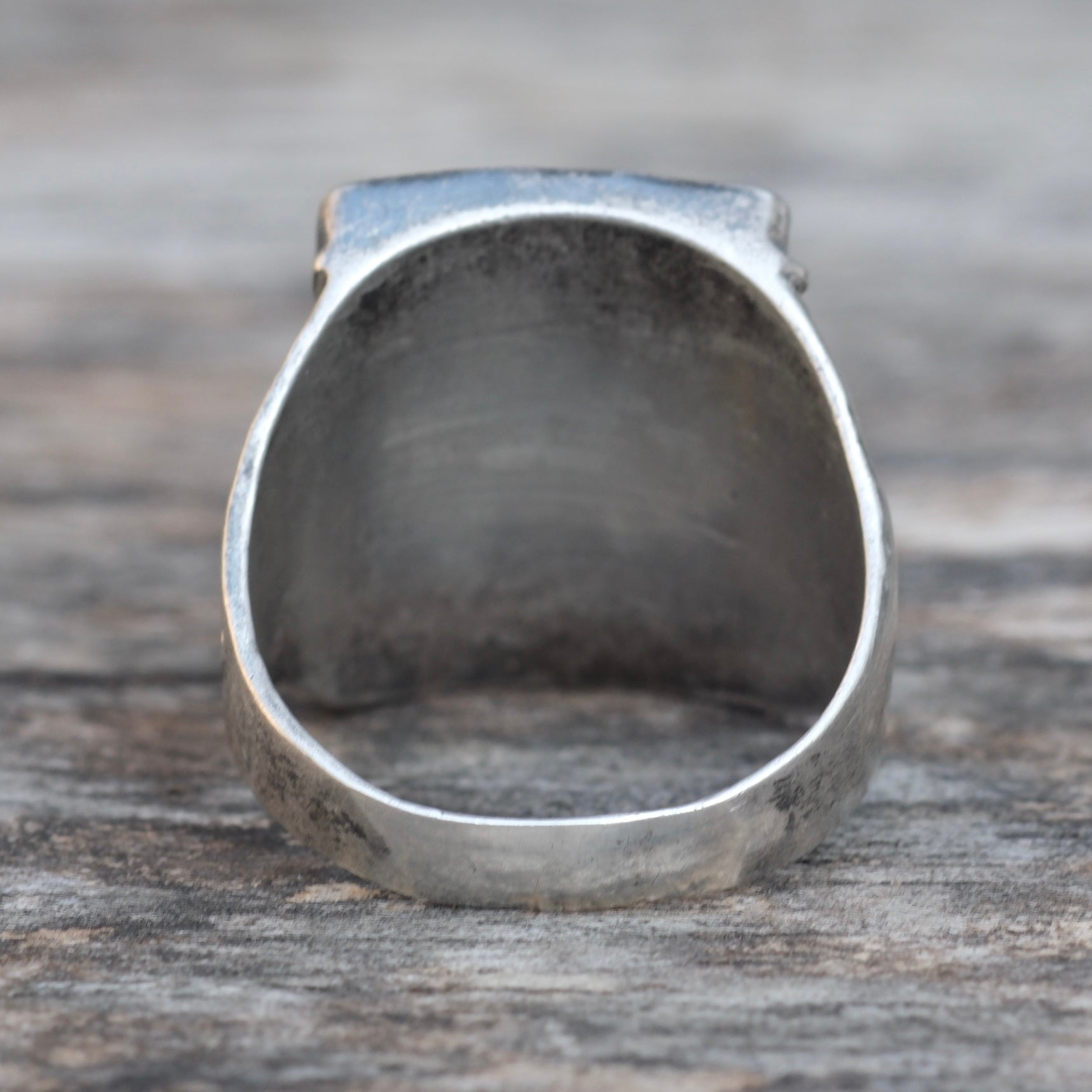 Vintage Sterling Turquoise and Coral Inlay Ring 10