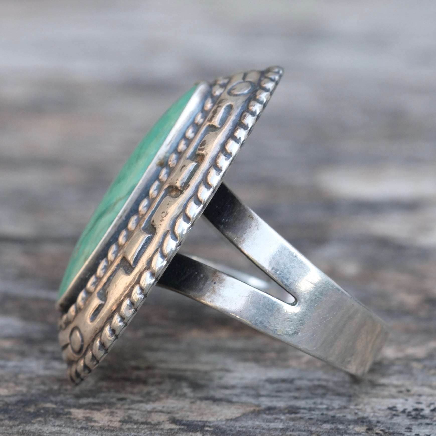 Vintage Sterling Turquoise Ring 8