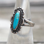 Vintage Sterling Turquoise Ring 5.5