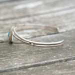 Vintage Sterling Turquoise Shadowbox Cuff