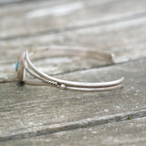 Vintage Sterling Turquoise Shadowbox Cuff