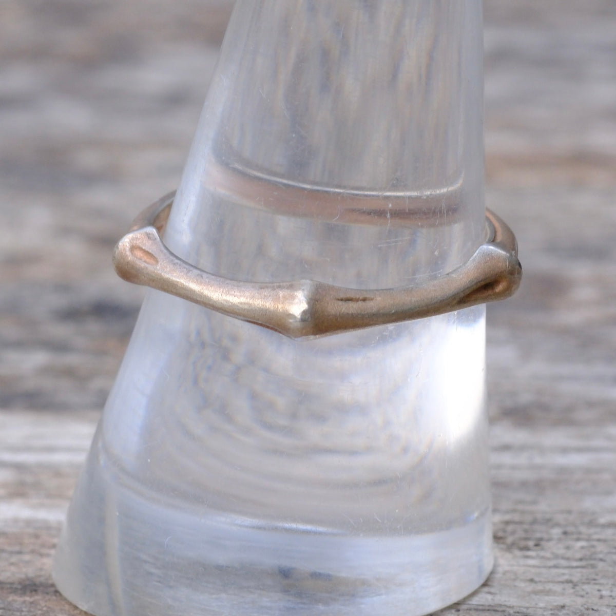 Vintage Sterling Bamboo Band Ring 8.75