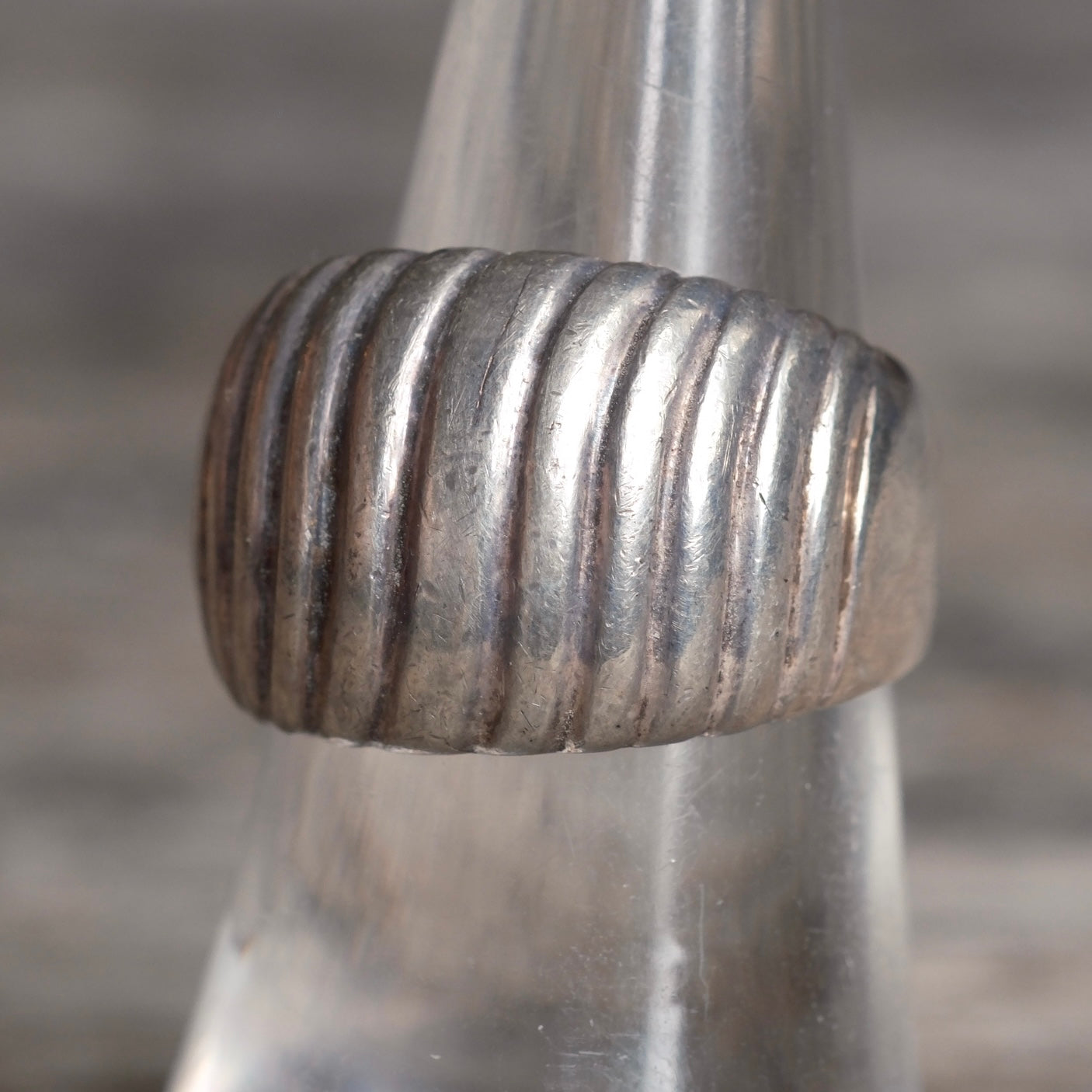 Vintage Sterling Silver Modernist Ring 7